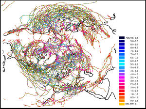 Computed Storm Tracks