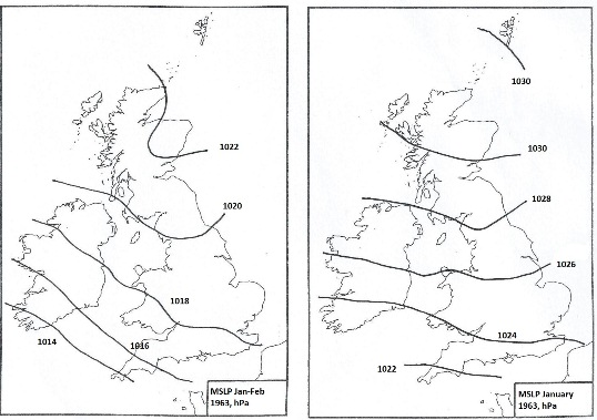 Winter MSL pressure, 1962-1963.