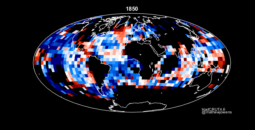 Warming Stripes Longitudinal: Click for full size