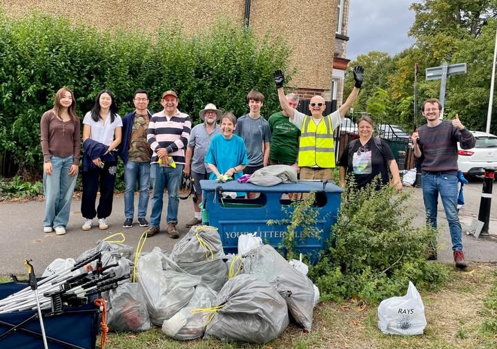 KCT volunteers with rubbish after Christchurch Meadows pick