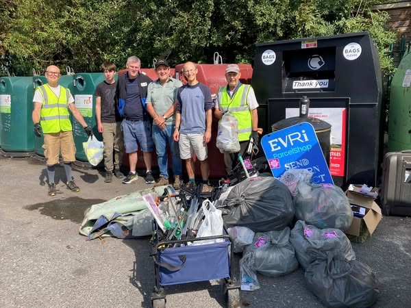 KCT volunteers with rubbish after View Island/Hills Meadow pick