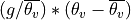 (g/\overline{\theta_v})*(\theta_v-\overline{\theta_v})